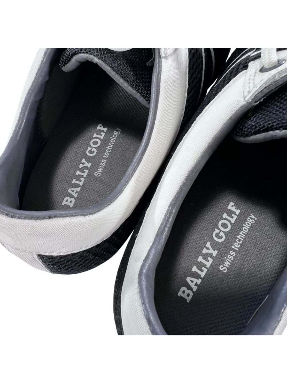 NWT Bally Golf Fuerte Womens Shoes 7.5 Black White Mesh Leather Lace Swiss EU38 - Picture 3 of 16